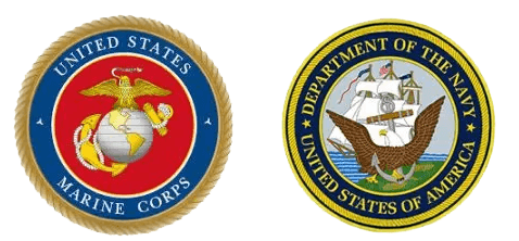 United States Marine Corps and Navy logos